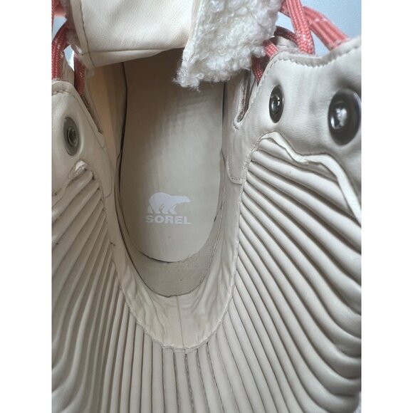 Sorel Brex Cozy Lace-Up Womens Boots Faux Fur Leather Beige Size 11 - Picture 11 of 14